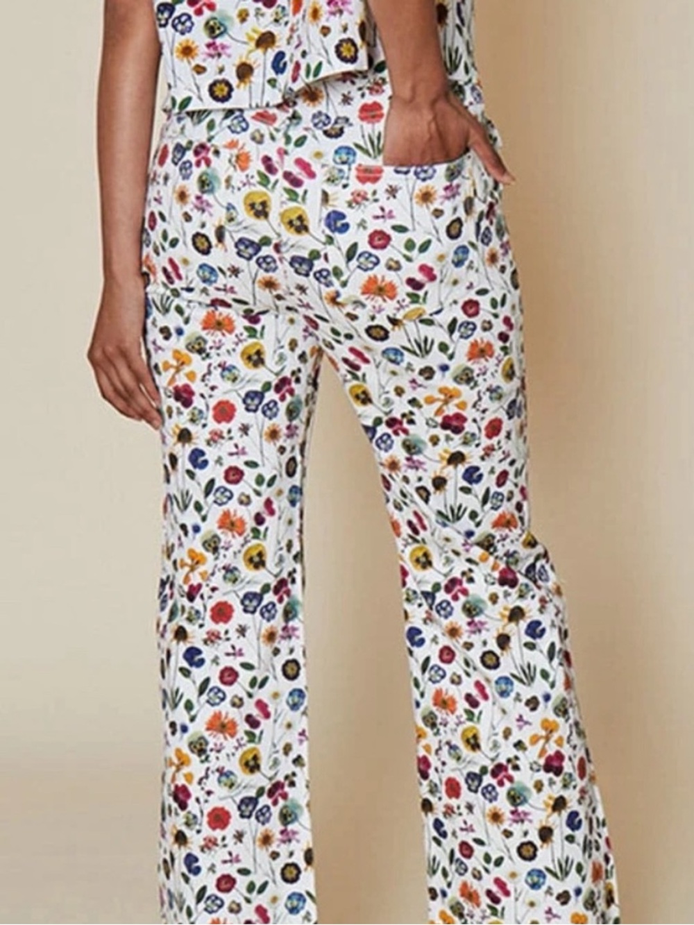 Rachel Antonoff Mike HR Wide Leg Pant Women’s Size 12 In Pressed Flowers - Picture 2 of 9